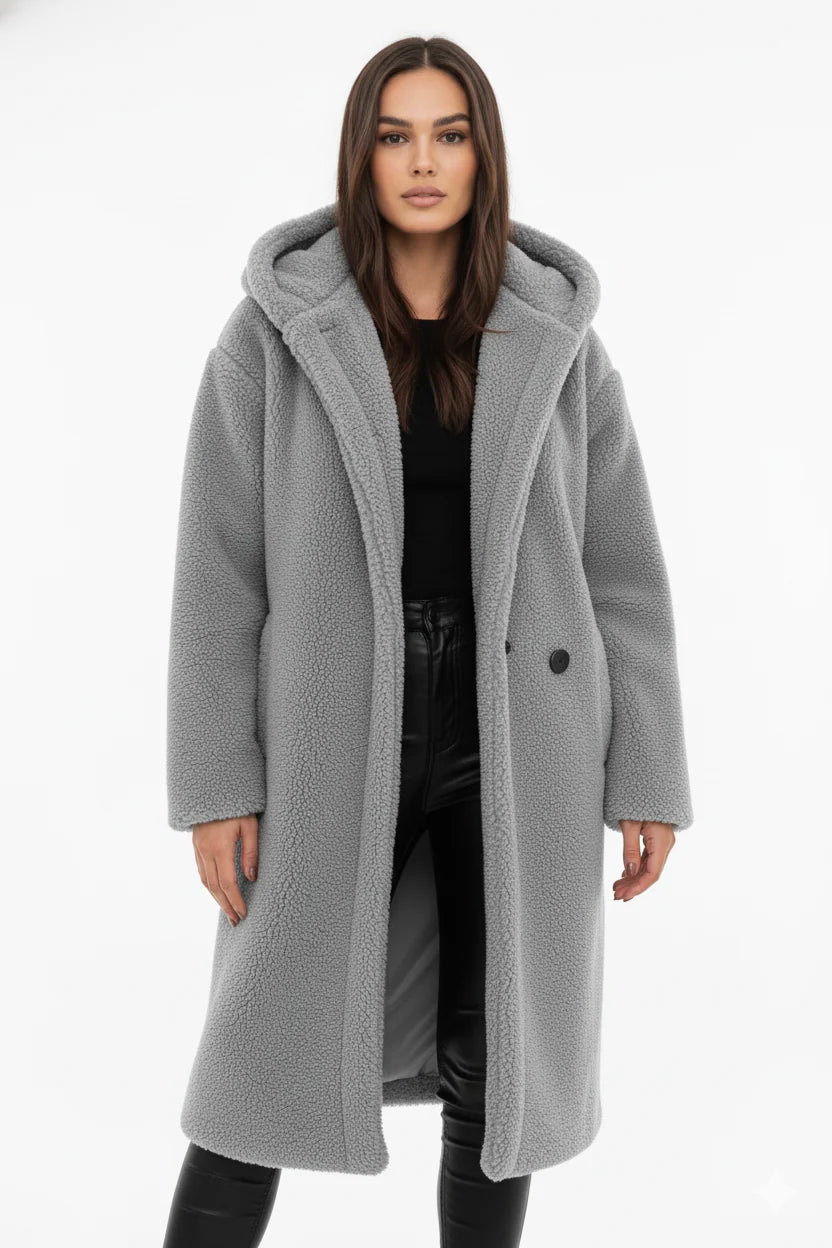Nelia Teddy Coat Oversized Soft Wool Blend Jacket 7