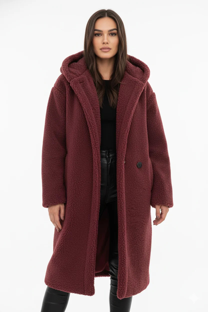 Nelia Teddy Coat Oversized Soft Wool Blend Jacket 8