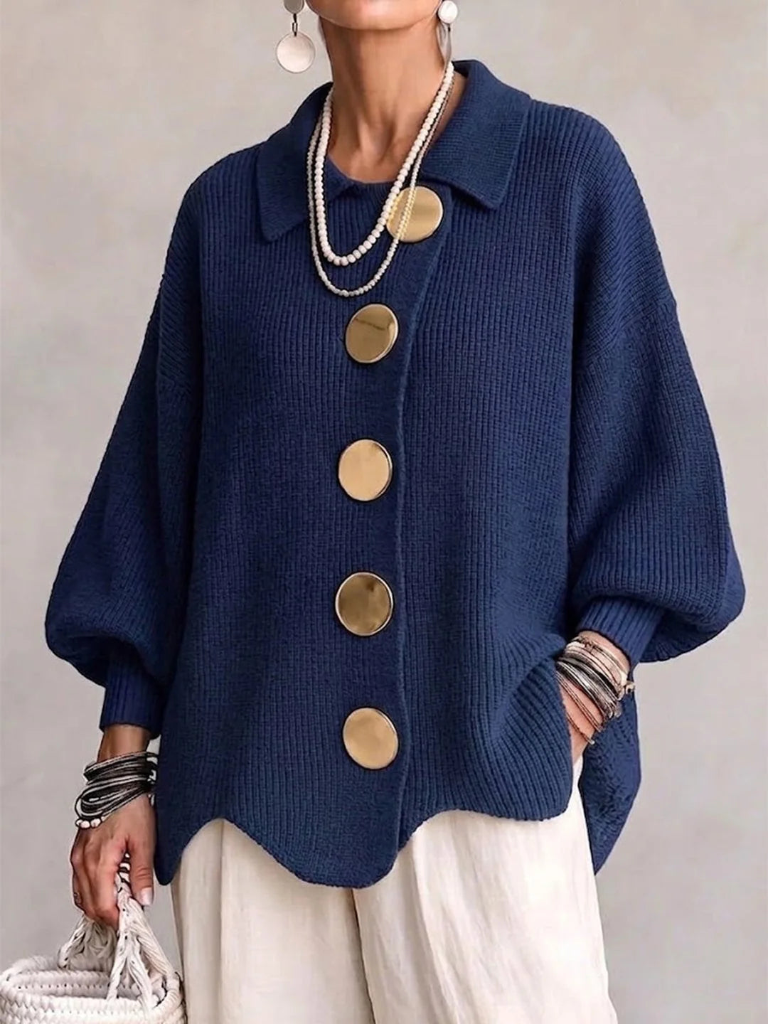 Oversized Collared Cardigan | Cardigans for Women 0