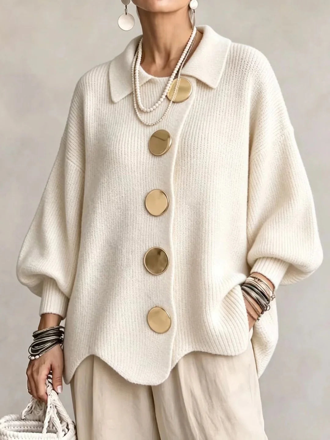 Oversized Collared Cardigan | Cardigans for Women 3