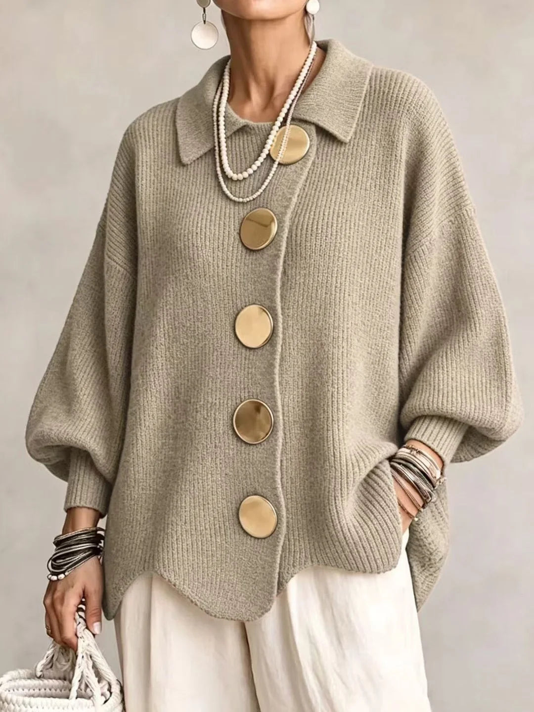 Oversized Collared Cardigan | Cardigans for Women 4