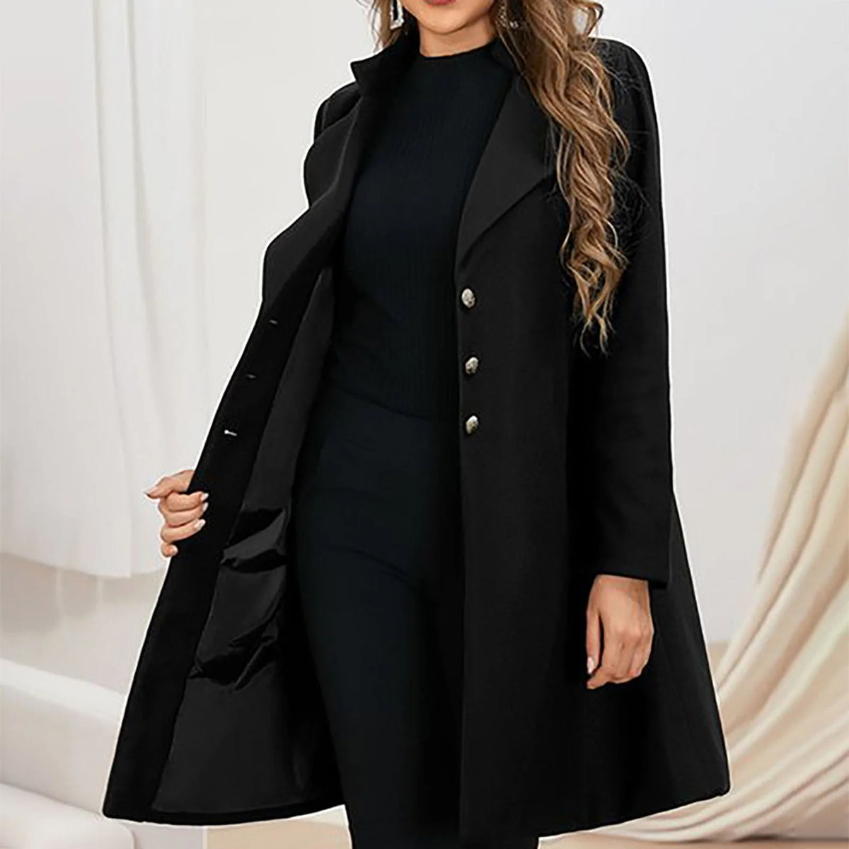 Prestige Wool Coat | Women's Long Italian Wool Coat 5