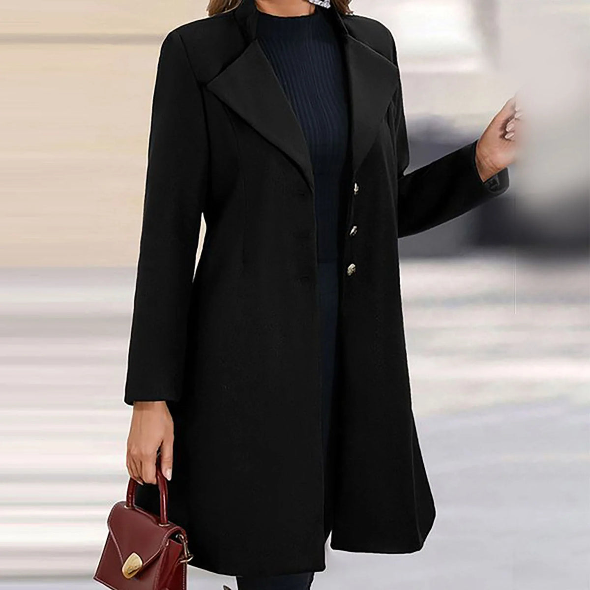 Prestige Wool Coat | Women's Long Italian Wool Coat 6