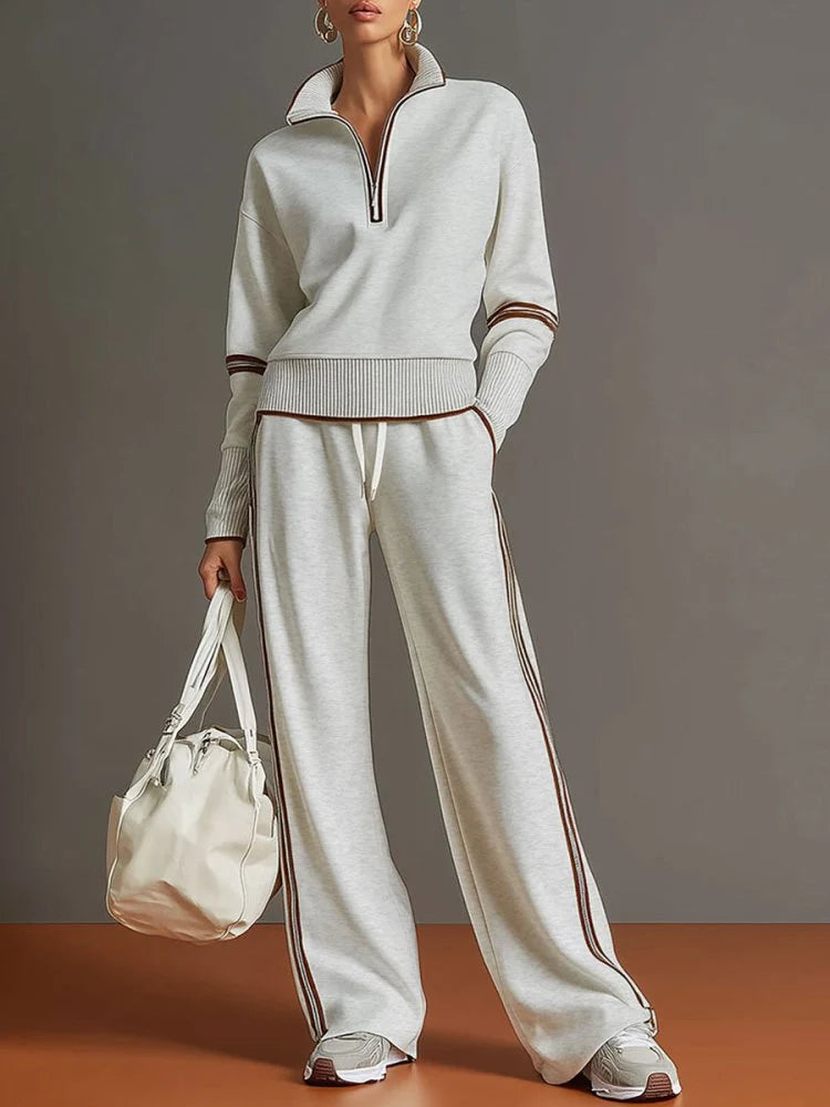 Relaxed Wide Leg Lounge Set ? Effortless Comfort & Chic Style 1