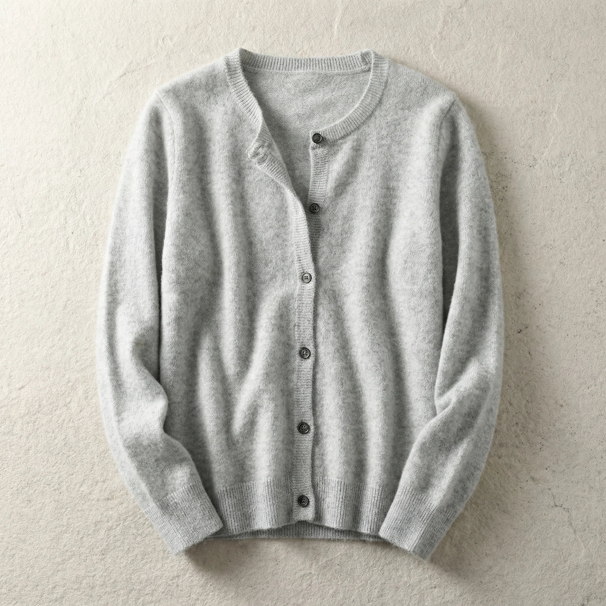 Sienna Mink Cardigan | Women's Loose O-Neck Sweater 0