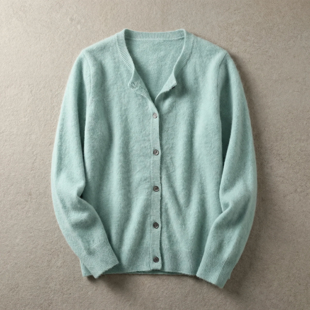 Sienna Mink Cardigan | Women's Loose O-Neck Sweater 2