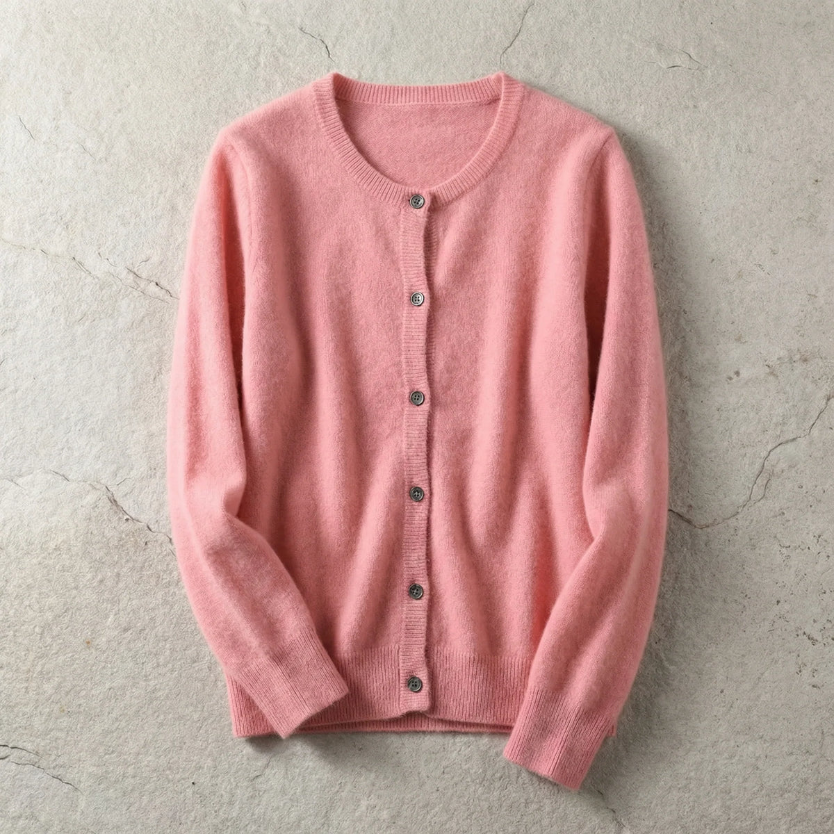 Sienna Mink Cardigan | Women's Loose O-Neck Sweater 8