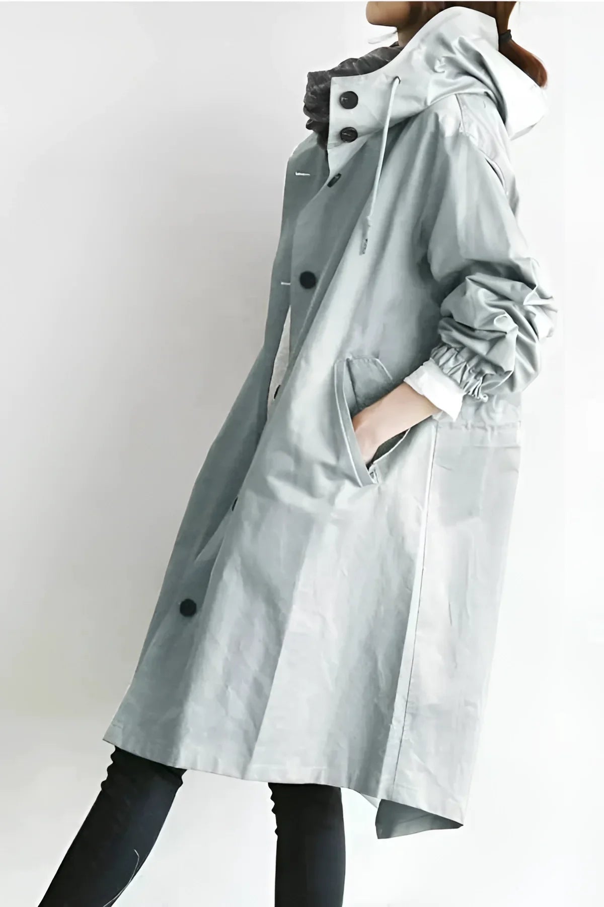 Sophia Hooded Coat – Stay Stylish and Dry with Oversized Comfort 2