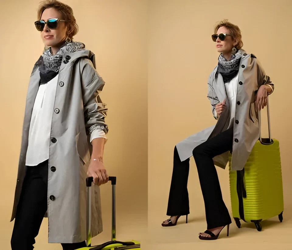 Sophia Hooded Coat – Stay Stylish and Dry with Oversized Comfort 5