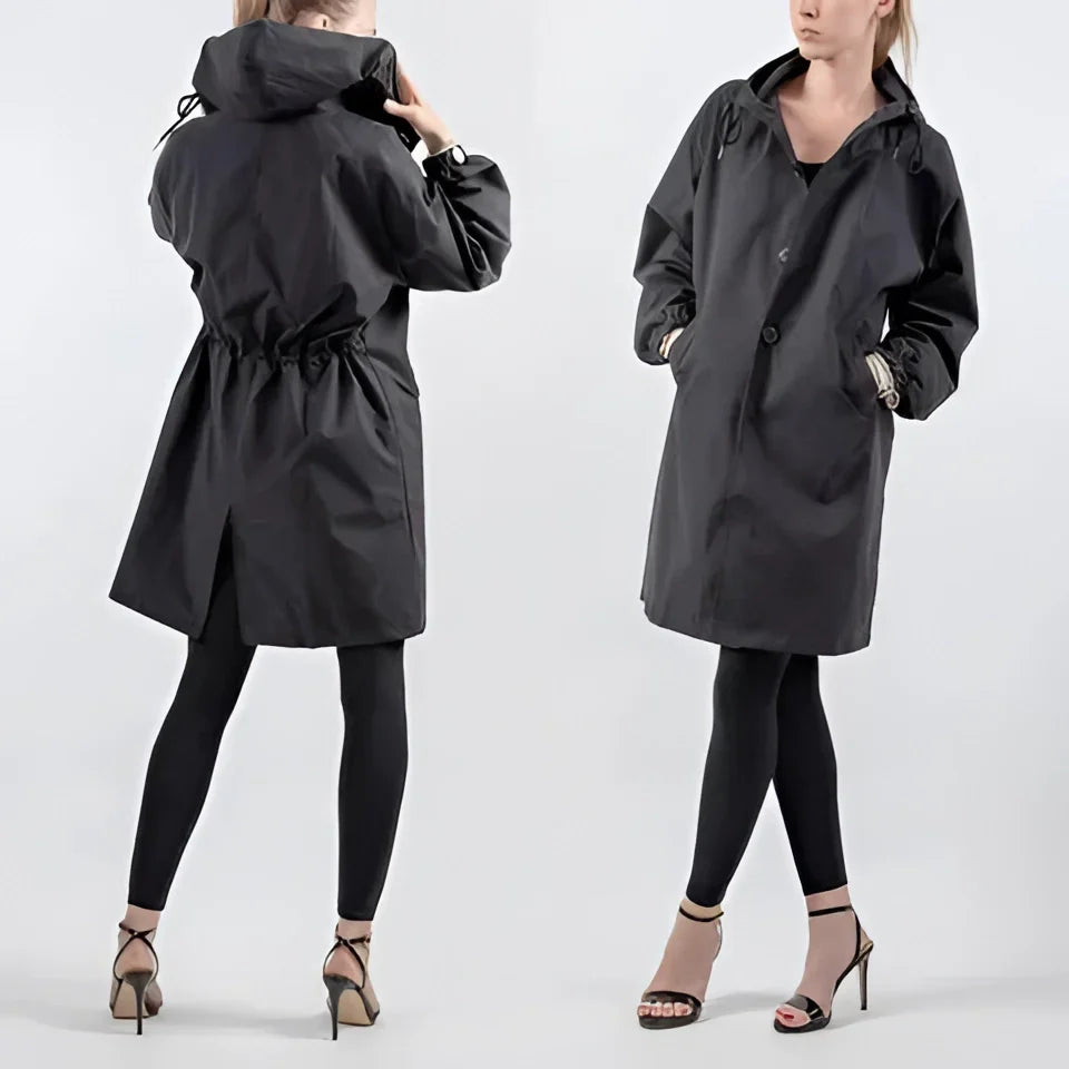 Sophia Hooded Coat – Stay Stylish and Dry with Oversized Comfort 6