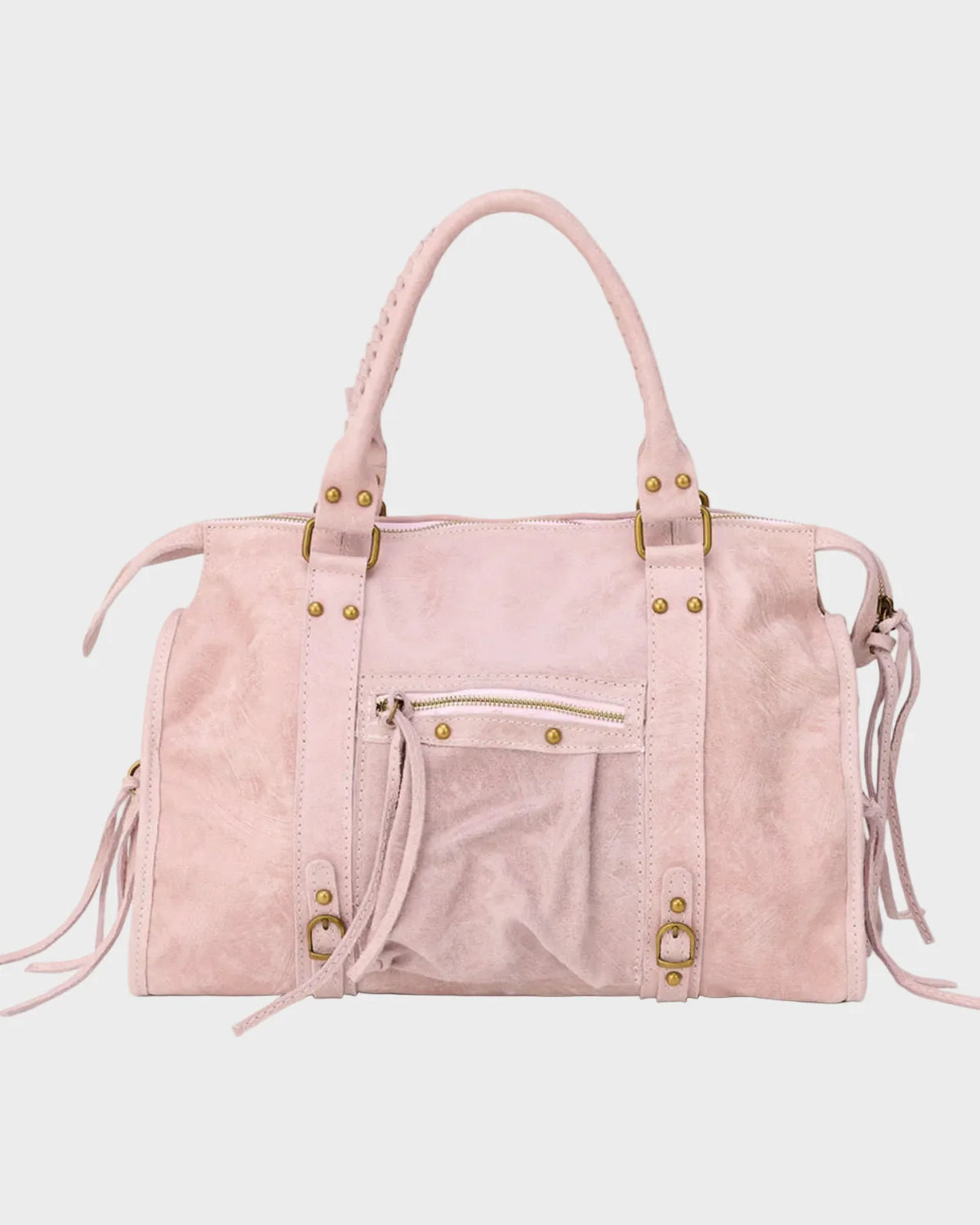 Vanilla Pink Leather Tote Bag | Genuine Leather Tote Bag 0