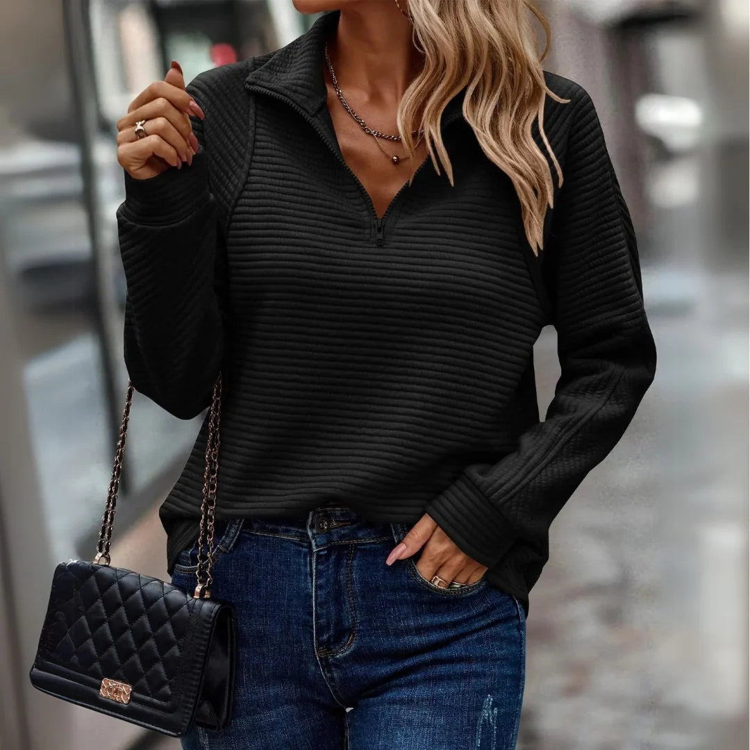 Willa Ribbed Quarter-Zip Jumper | Women's Jumper 3