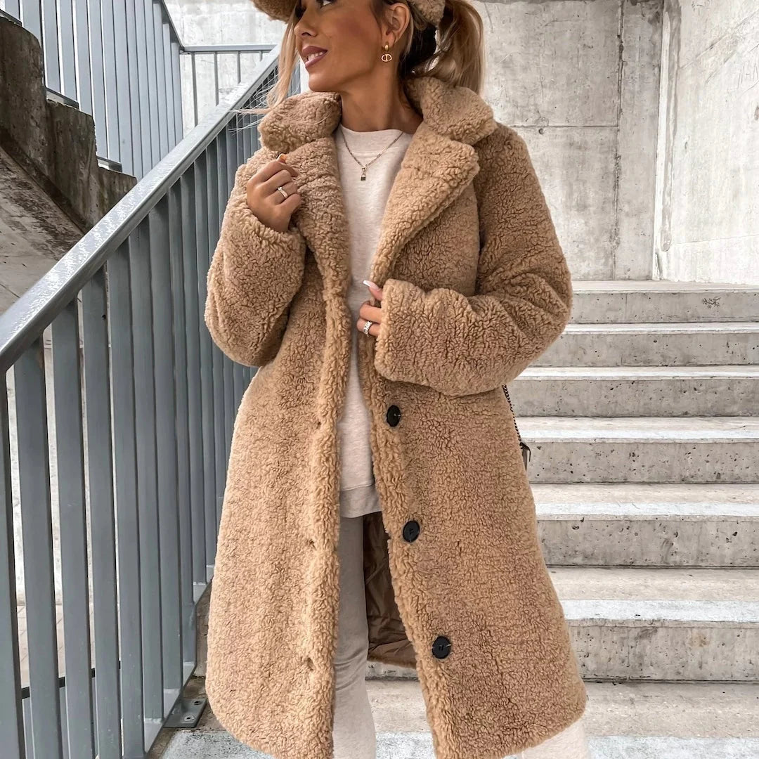 Women's Oversized Teddy Long Coat – Cozy Warmth with Chic Style 0