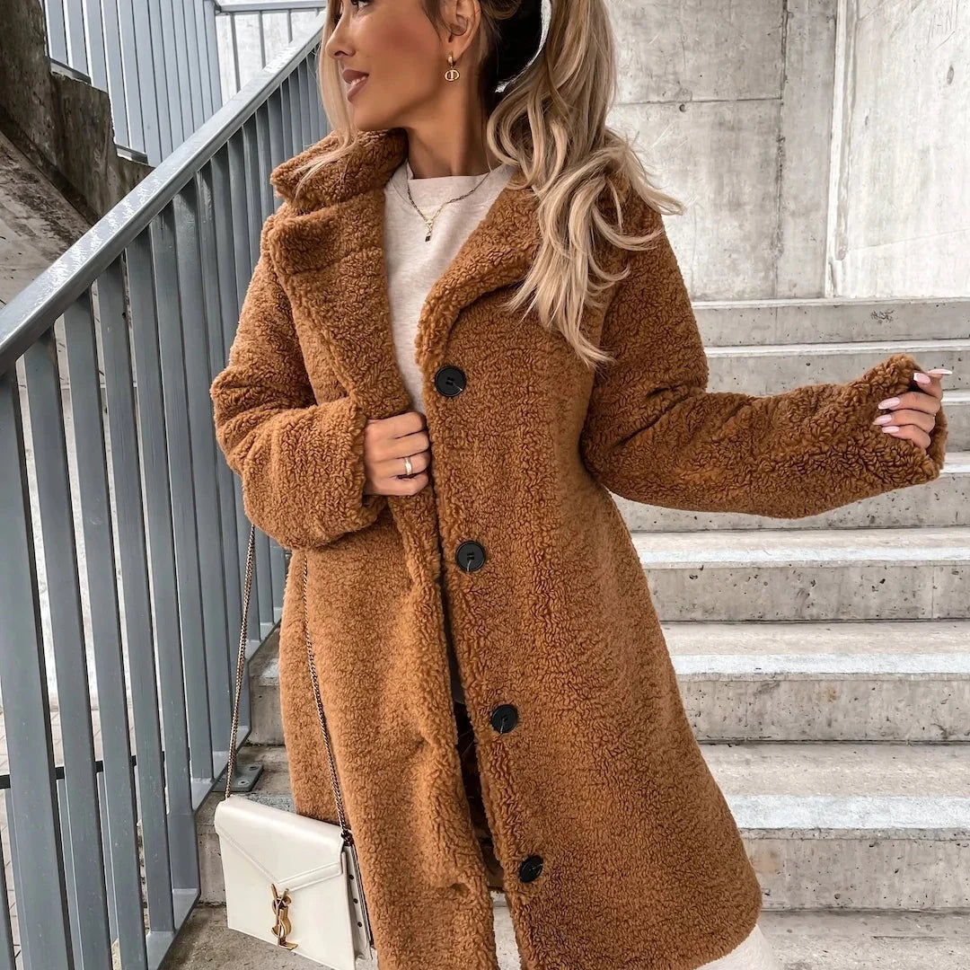 Women's Oversized Teddy Long Coat – Cozy Warmth with Chic Style 1