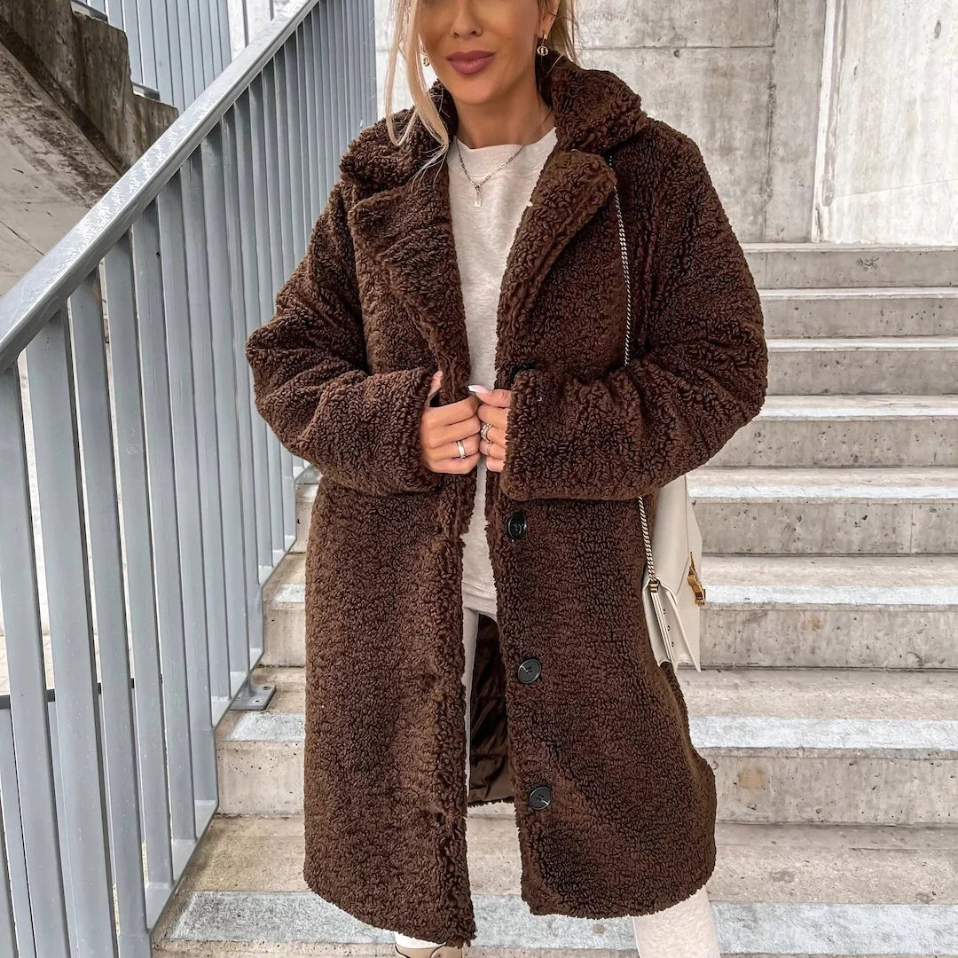 Women's Oversized Teddy Long Coat – Cozy Warmth with Chic Style 3