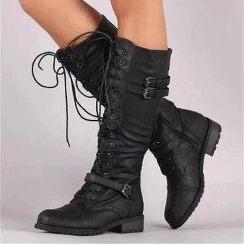 Women's Retro Knee-High Boots ? Timeless Style with All-Day Comfort 0