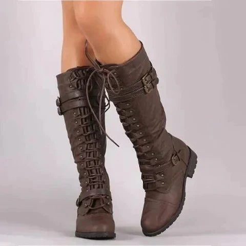 Women's Retro Knee-High Boots ? Timeless Style with All-Day Comfort 1