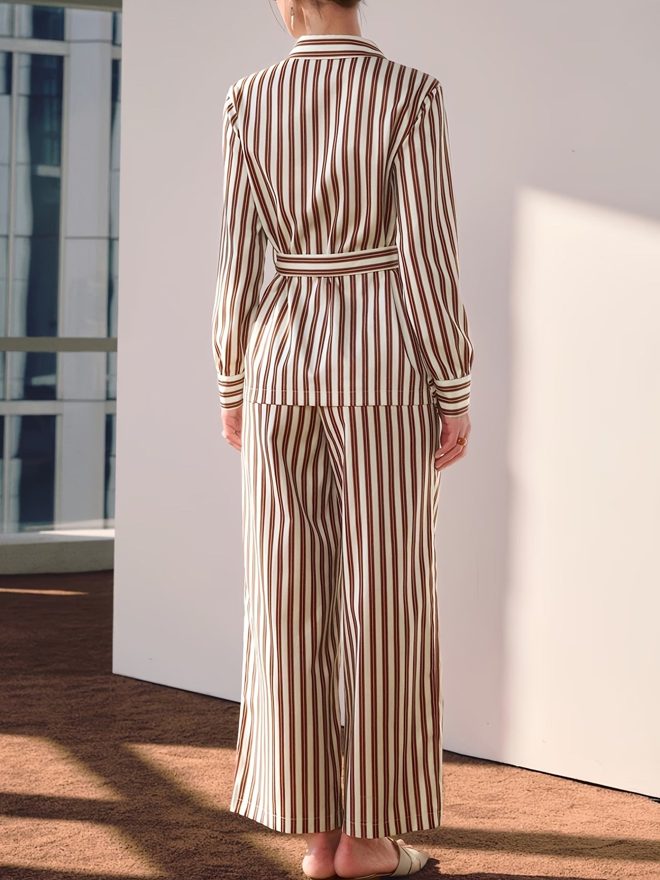 Women’s Striped Two-Piece Set